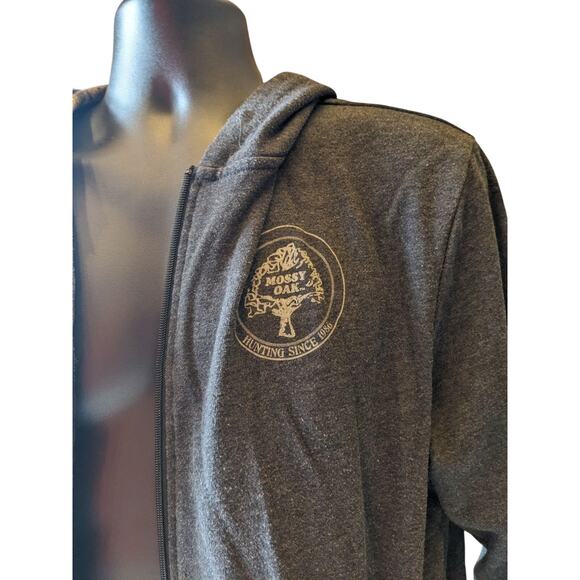 Mossy Oak Hoodie Men Large Camo Zip Outdoor Pullover Jacket Hiking Sweatshirt - Picture 11 of 16